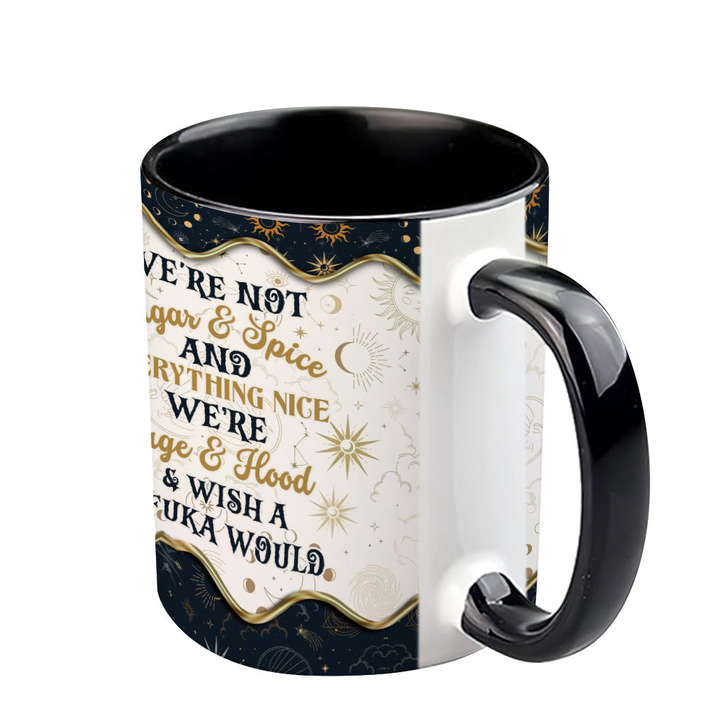 We're Not Sugar And Spice - Personalized Witch Accent Mug