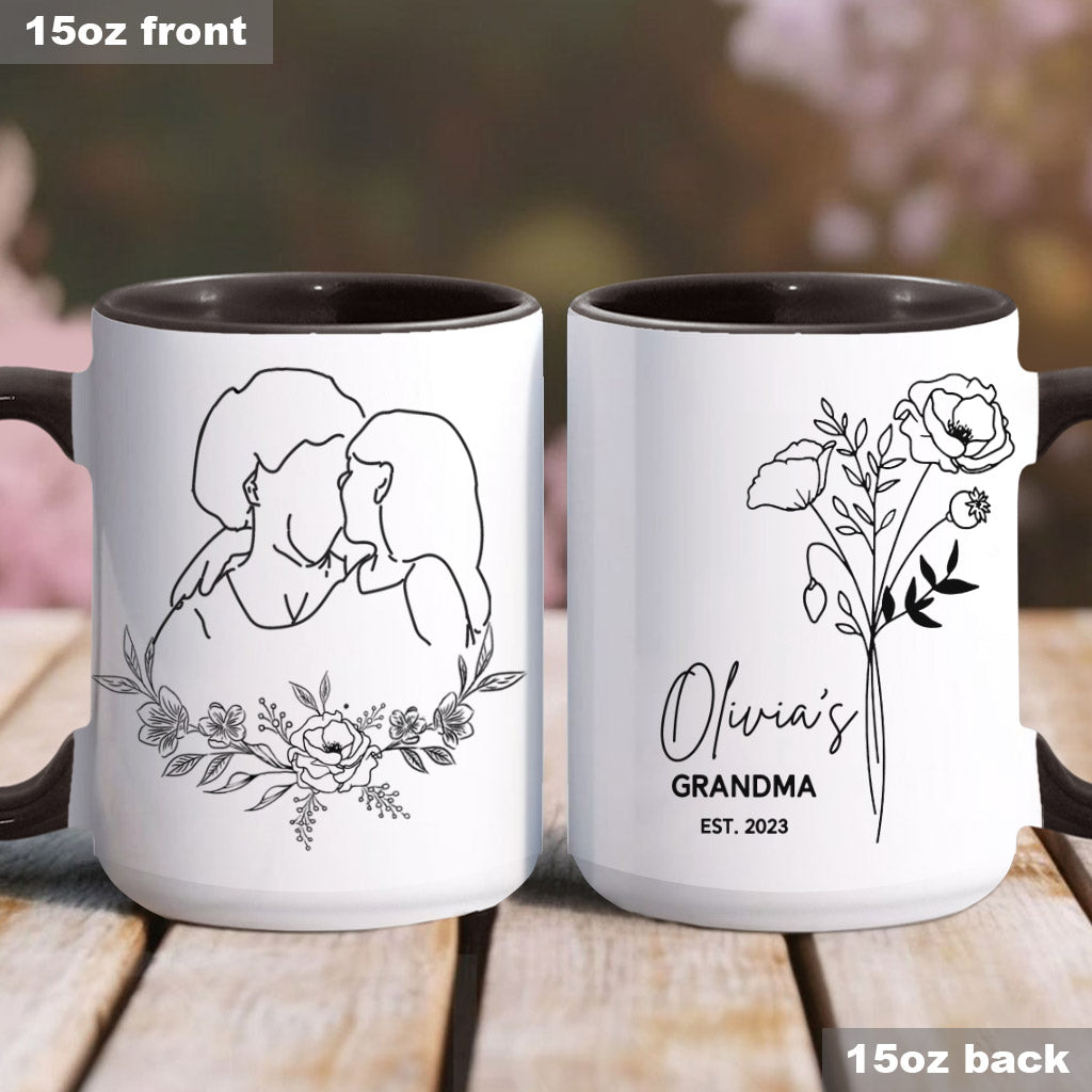 Promoted To Grandma - Gift for grandma - Personalized Accent Mug