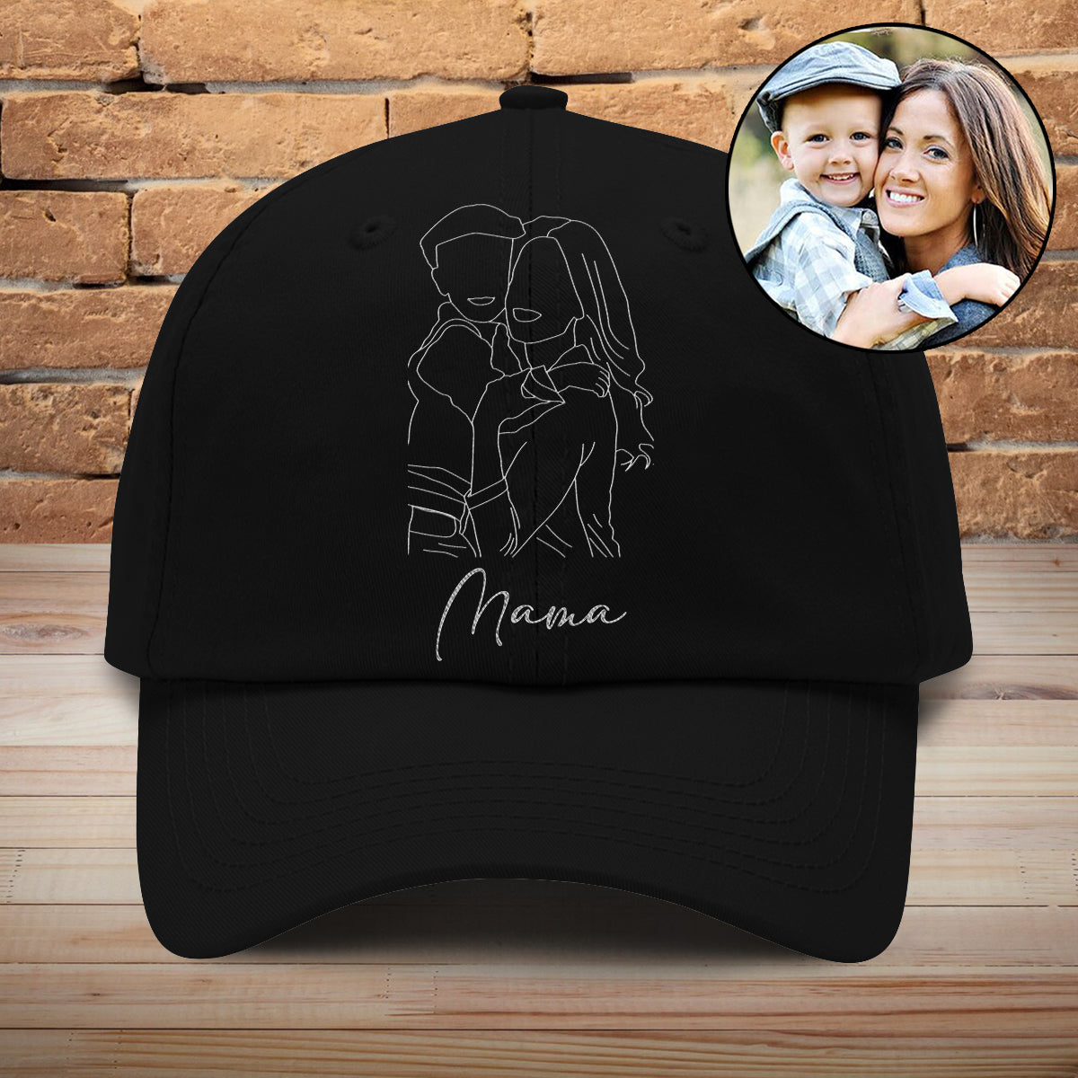 Custom Photo - Personalized Step Mom Embroidered Classic Cap