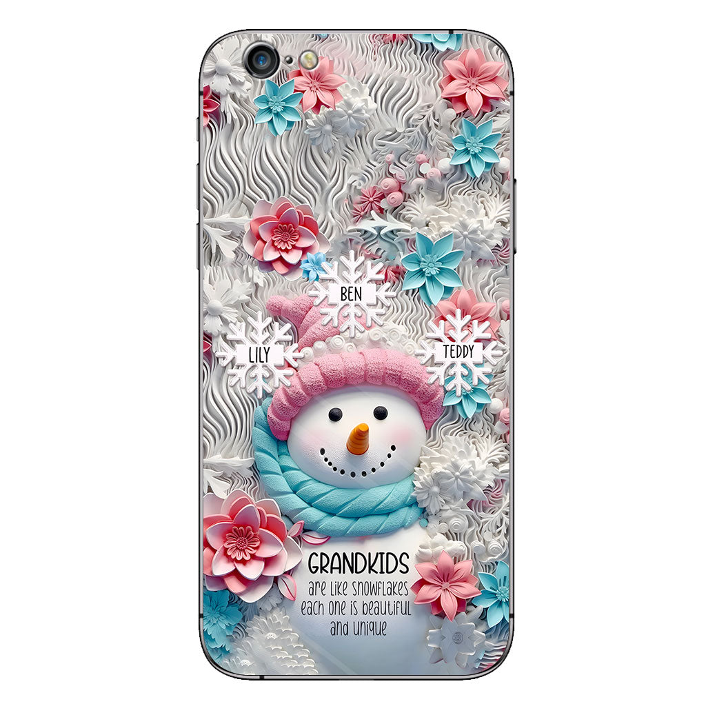 Grandkids Are Like Snowflakes - Gift for grandma - Personalized Phone Case