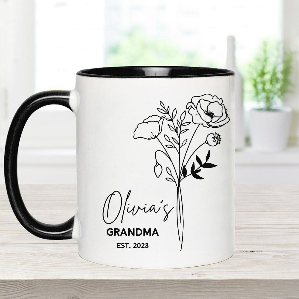 Promoted To Grandma - Gift for grandma - Personalized Accent Mug