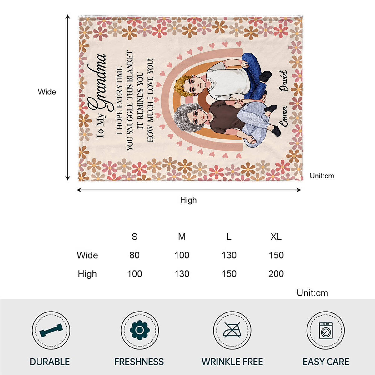 We Hope Everytime You Snuggle This Blanket - Gift for mom, grandma - Personalized Blanket