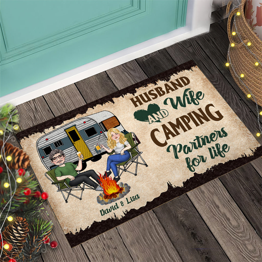 Camping Partners For Life - Personalized Camping Doormat