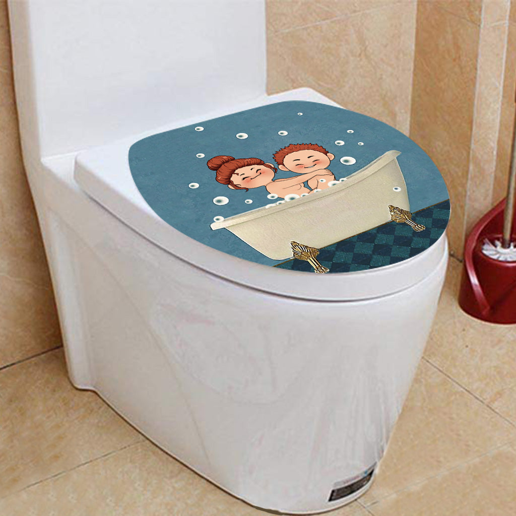 Get Nakey - Personalized Couple Bathroom Curtain & Mats Set