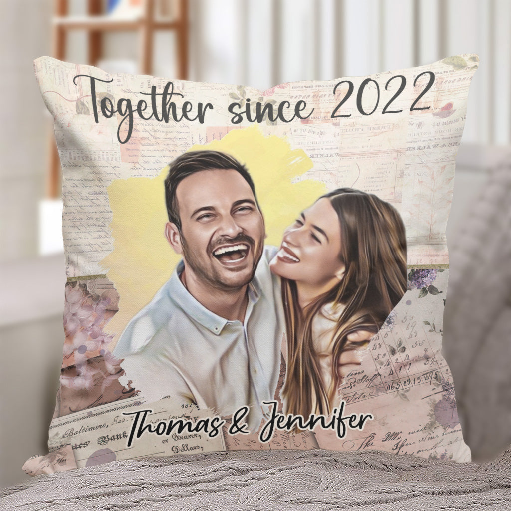 Together Since - Personalized Couple Throw Pillow