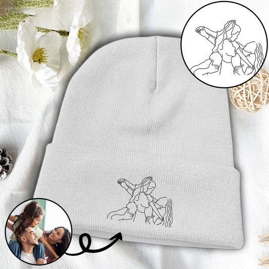Custom Photo - Personalized Family Embroidered Beanie