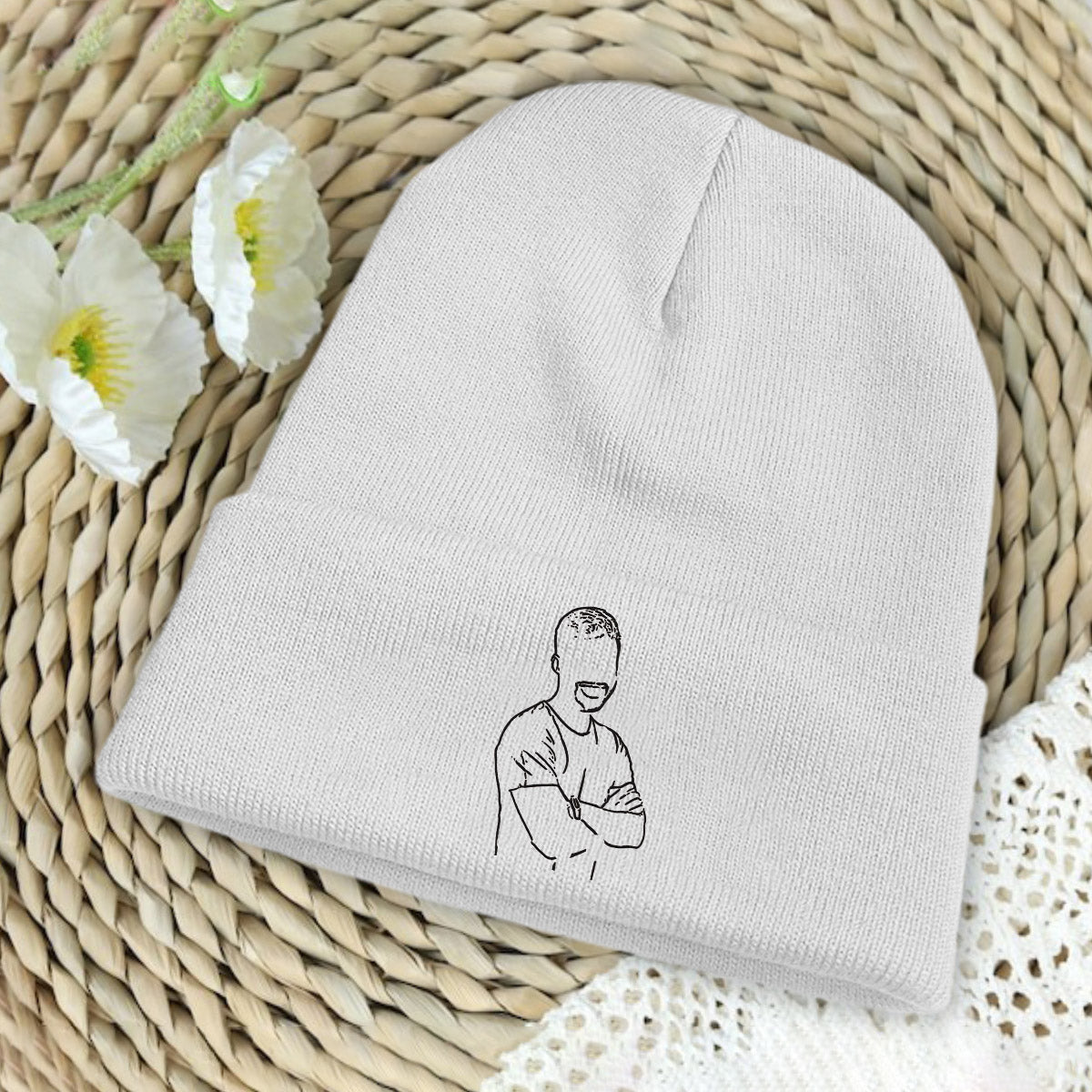 Custom Photo - Personalized Son Embroidered Beanie