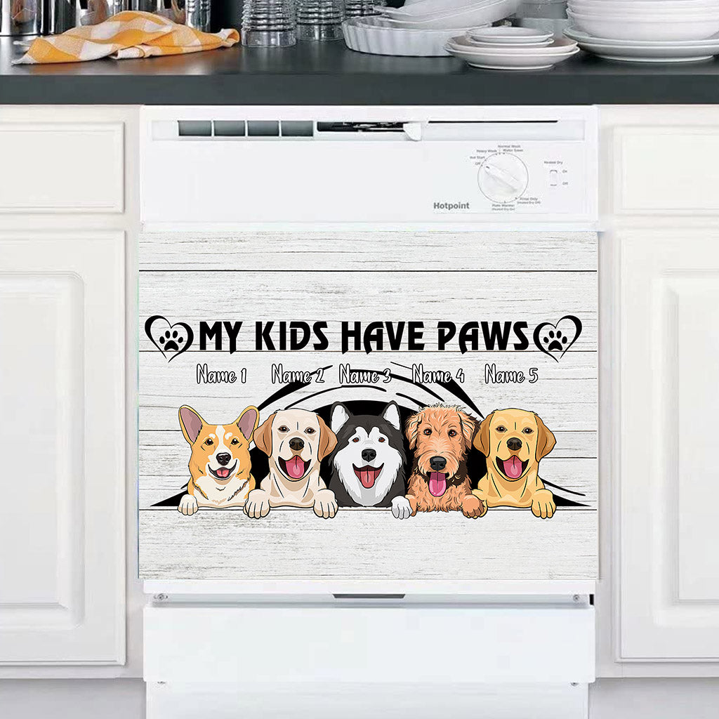 My Kids Have Paws - Personalized Dog Dishwasher Cover