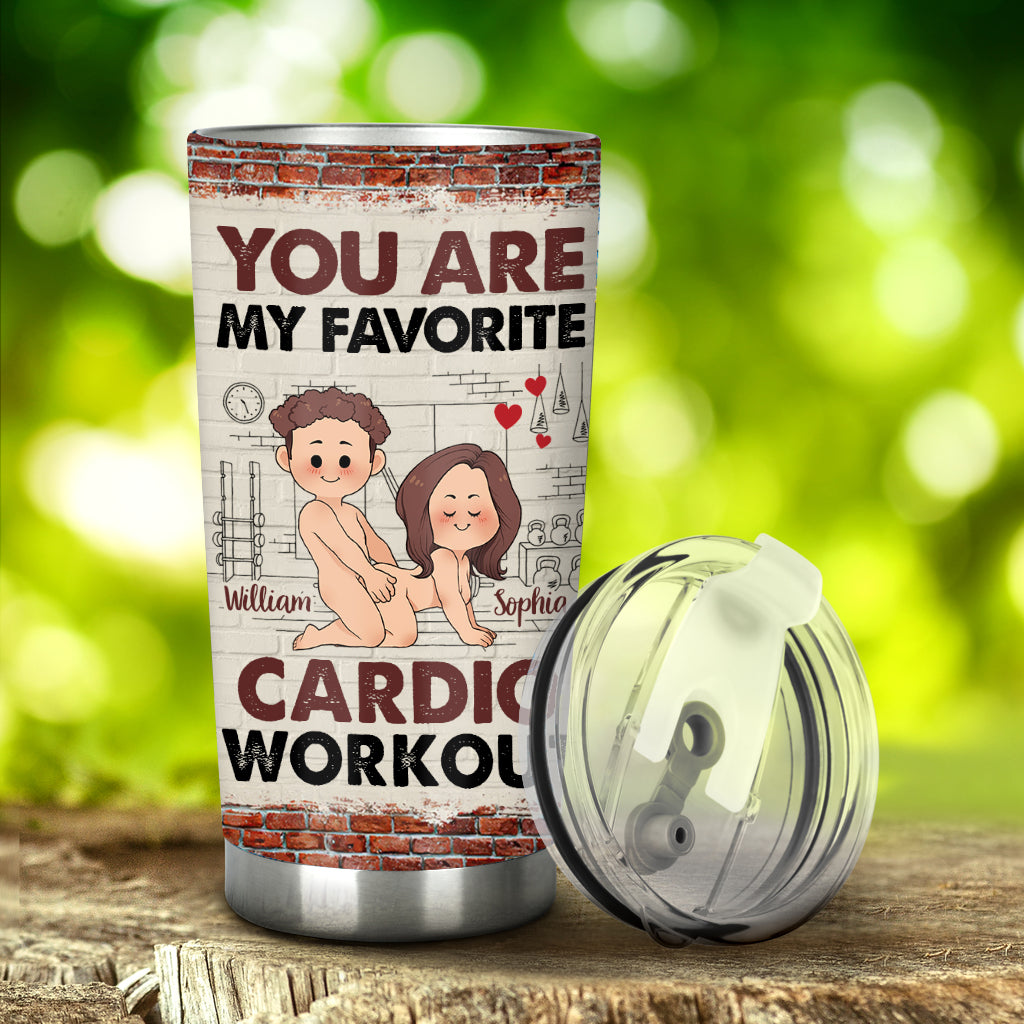 Cardio Workout - Personalized Couple Tumbler