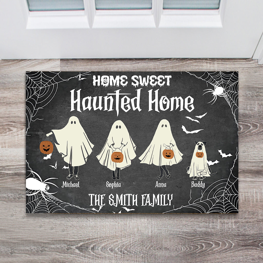 Home Sweet Haunted Home - Personalized Family Doormat