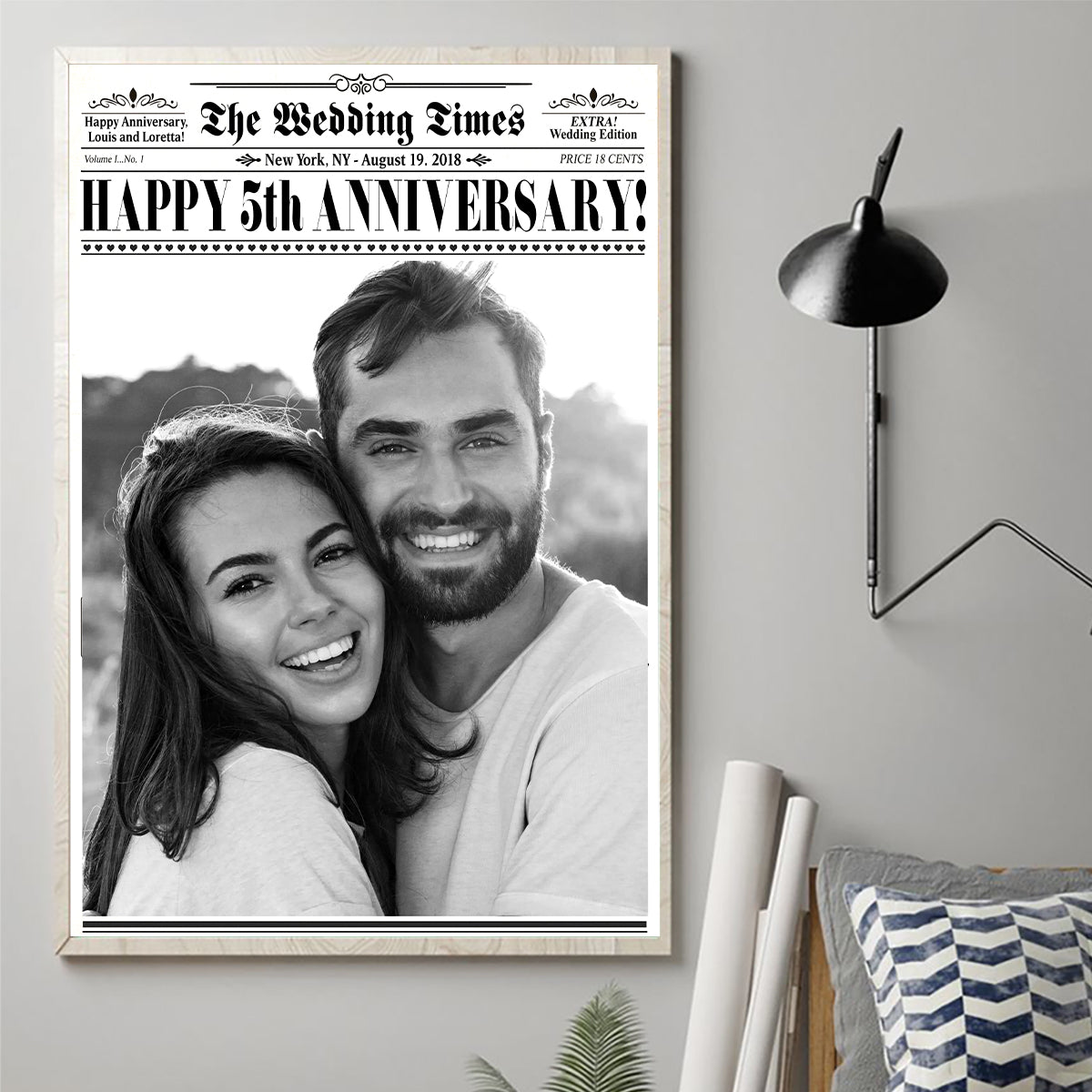 The Wedding Time - Personalized Husband And Wife Canvas And Poster