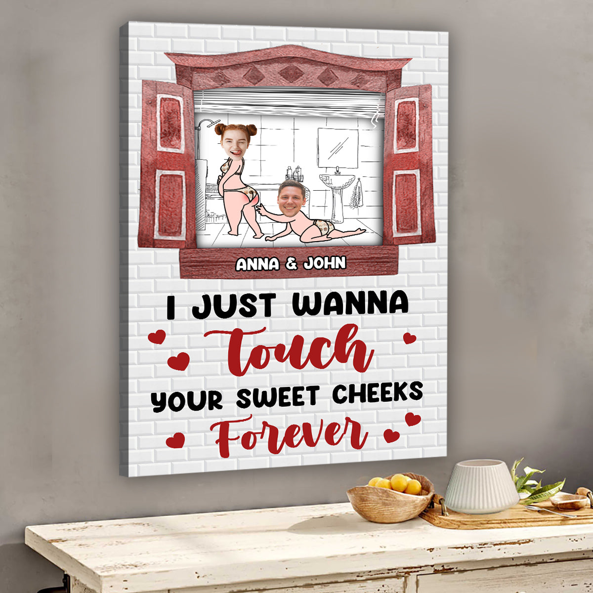 I Just Want To Touch - Personalized Couple Canvas And Poster