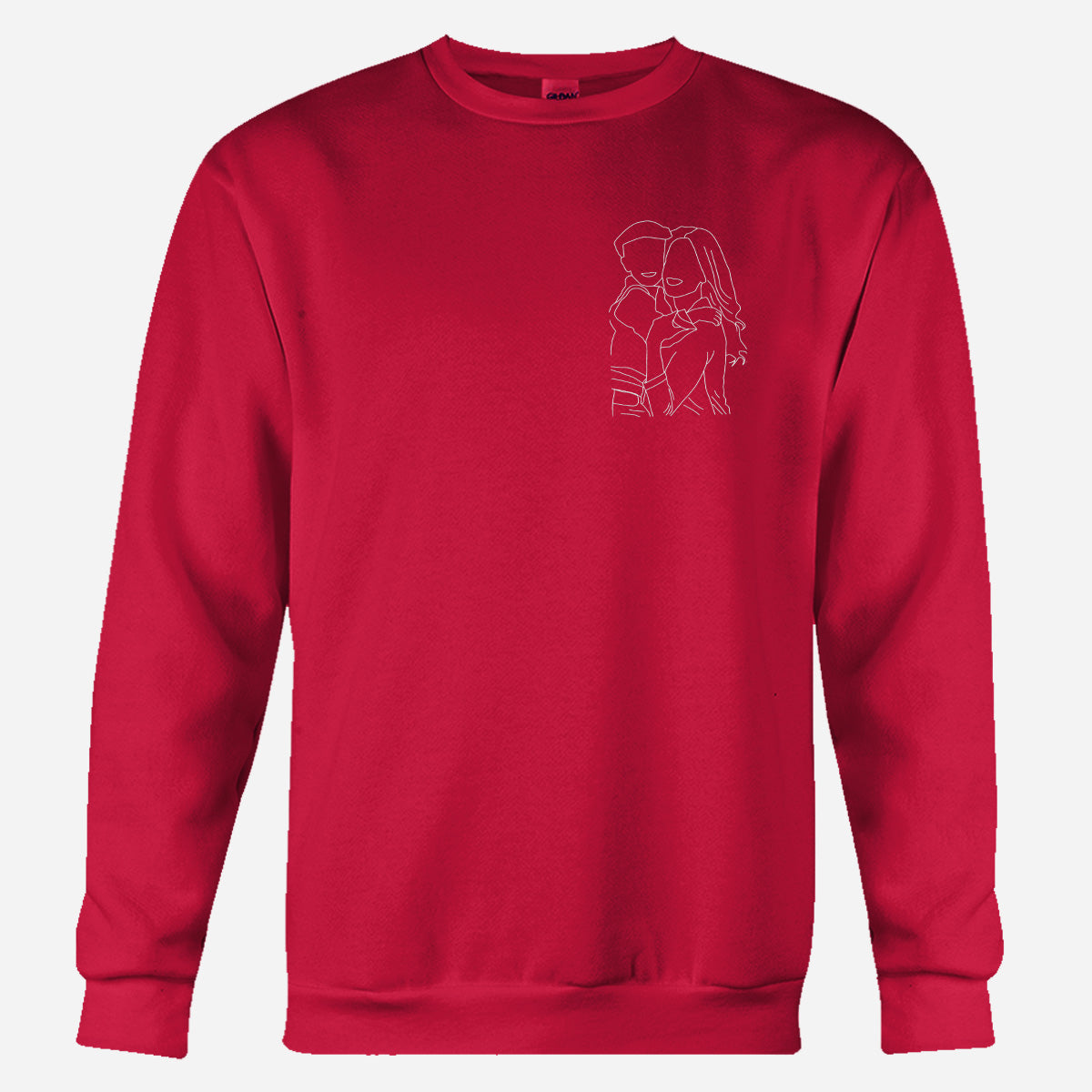 Custom Line Art - Personalized Step Mom Embroidered Sweater