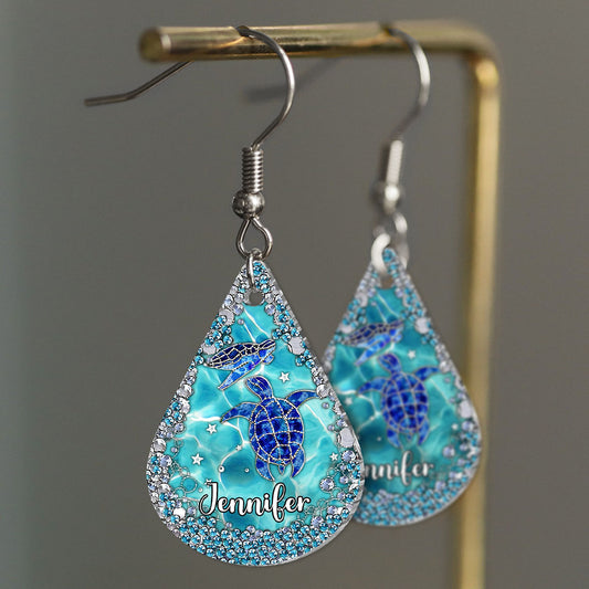Love Turles - Personalized Turtle Earrings