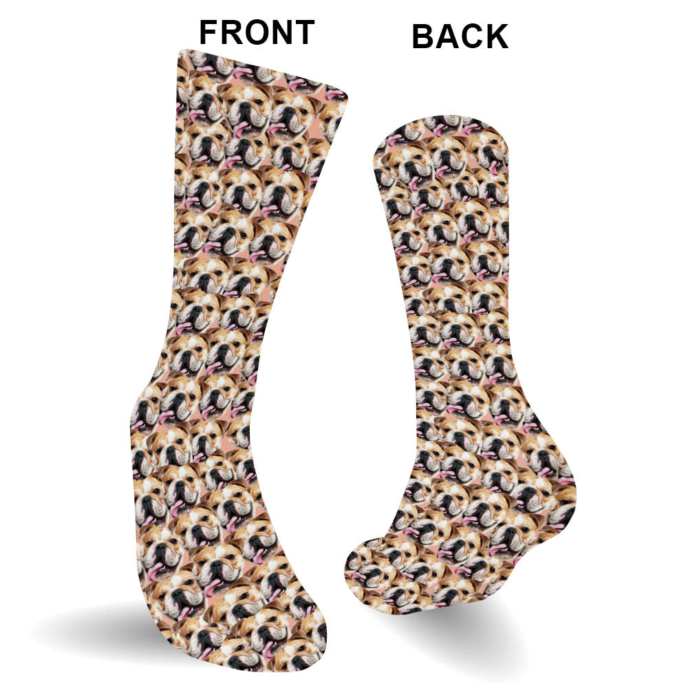 Customizable Printed Face - Personalized Dog Socks