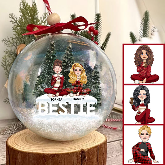 Bestie Forever - Gift for friend - Personalized Snow Globe Ornament