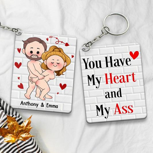 I Just Want You To Be Happy - Couple gift for husband, wife, boyfriend, girlfriend - Personalized Keychain