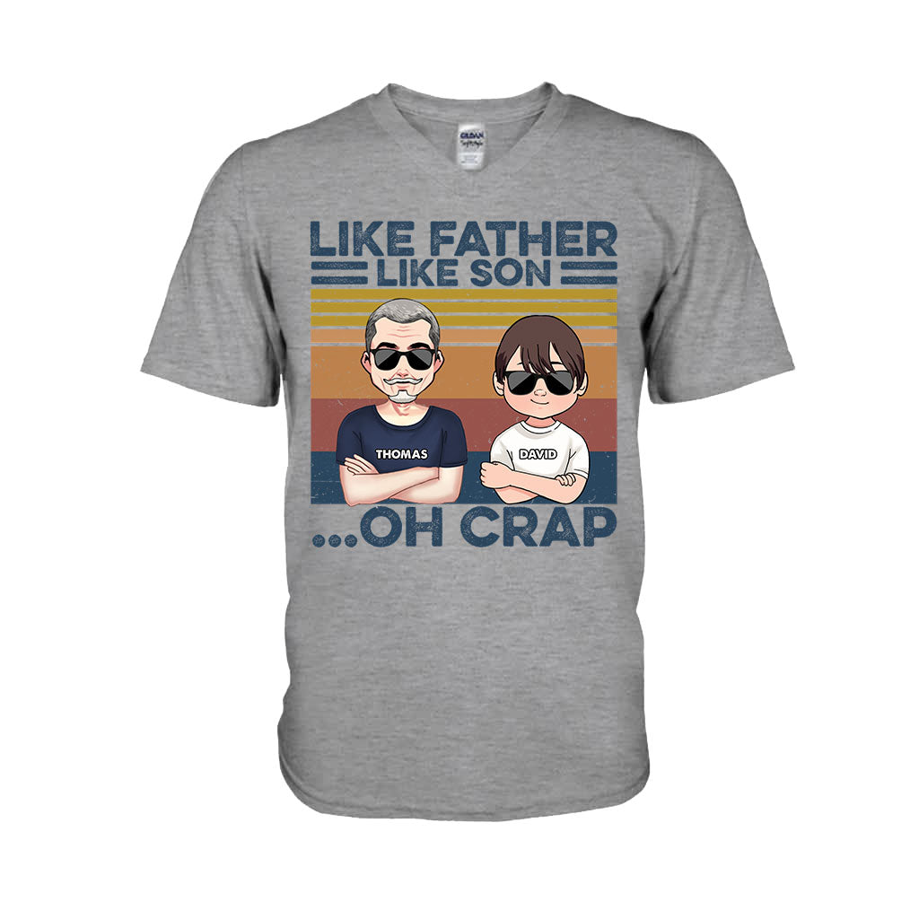 Like Father Like Son - Gift for dad, dad - Personalized T-shirt And Hoodie