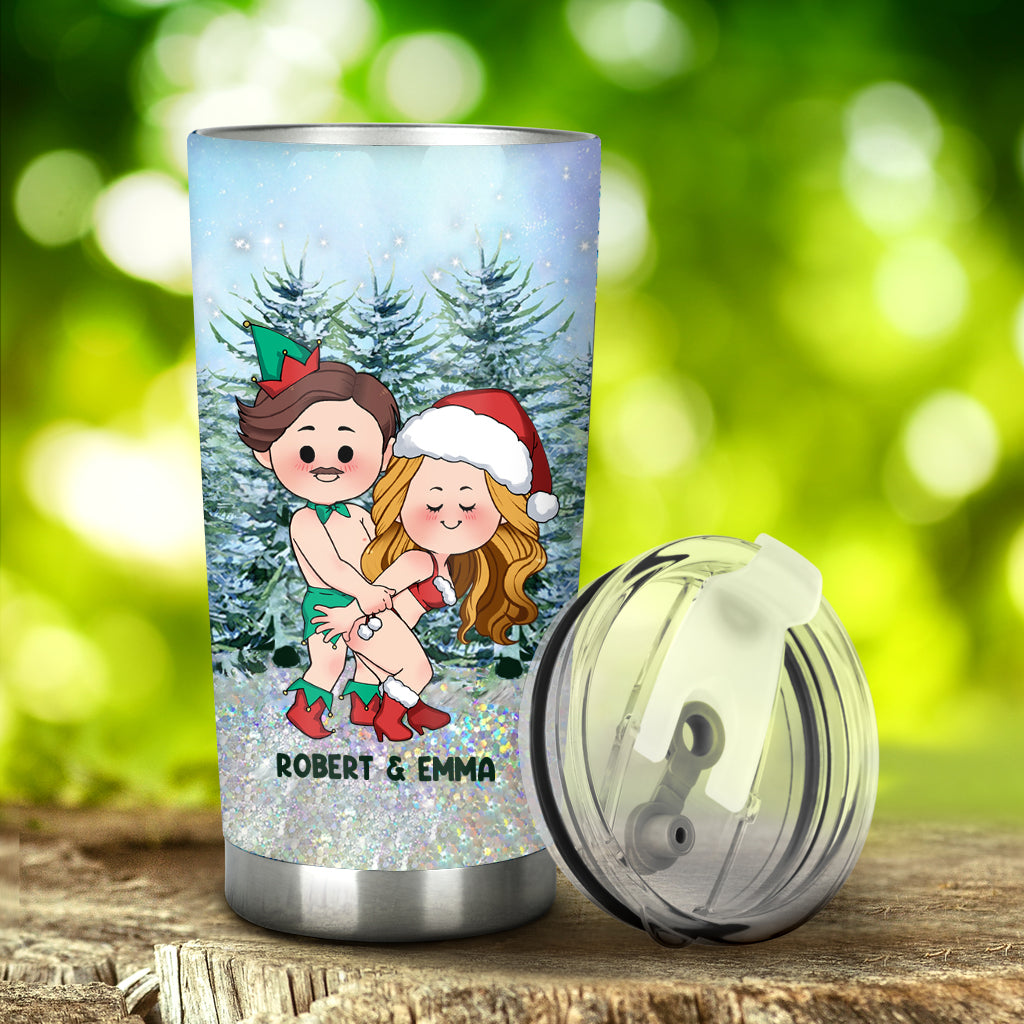 Always Happy To Be Behind You - Personalized Couple Tumbler