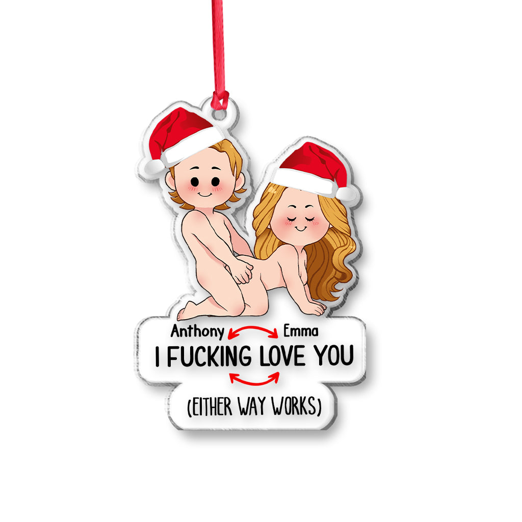 I Love You - Personalized Couple Ornament