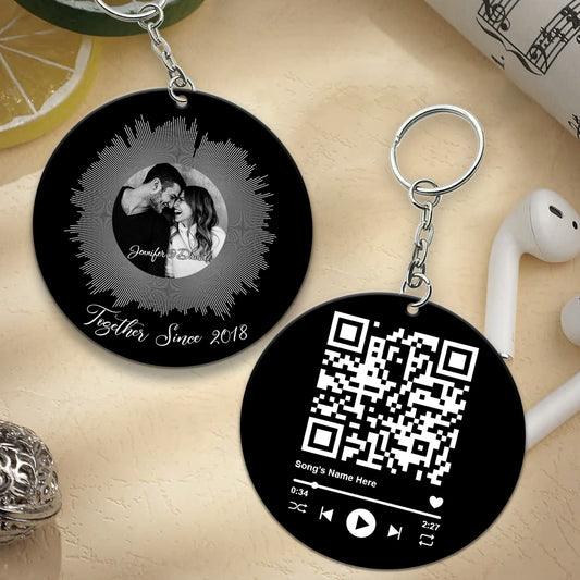 Our Love Song - Personalized Couple Keychain