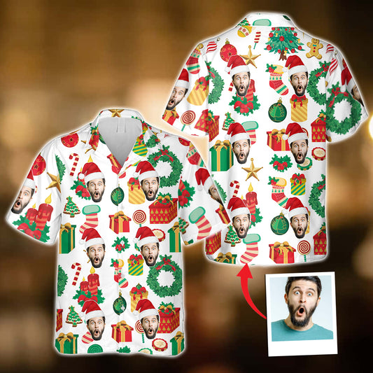 Custom Face Christmas - Personalized Hawaiian Shirt