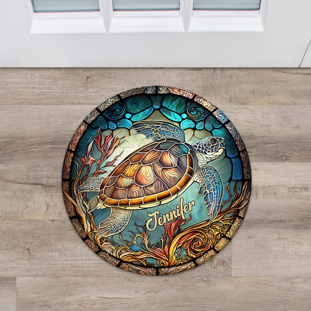 Love Turtles - Personalized Turtle Shaped Doormat
