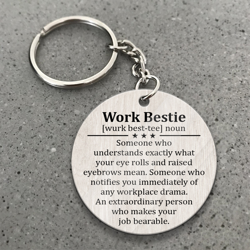 Work Bestie - Personalized Colleague Keychain