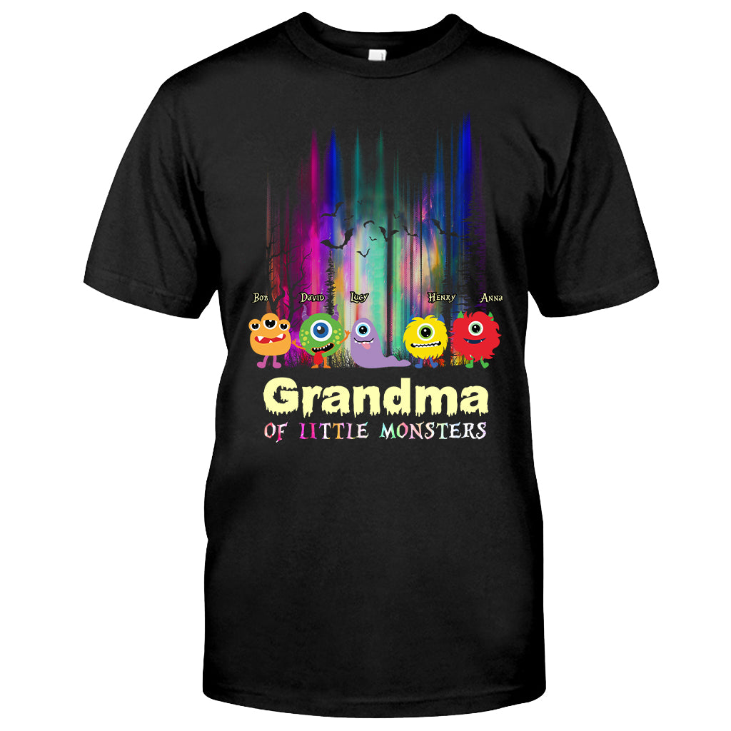 Grandma Of Little Monsters - Personalized Grandma T-shirt And Hoodie
