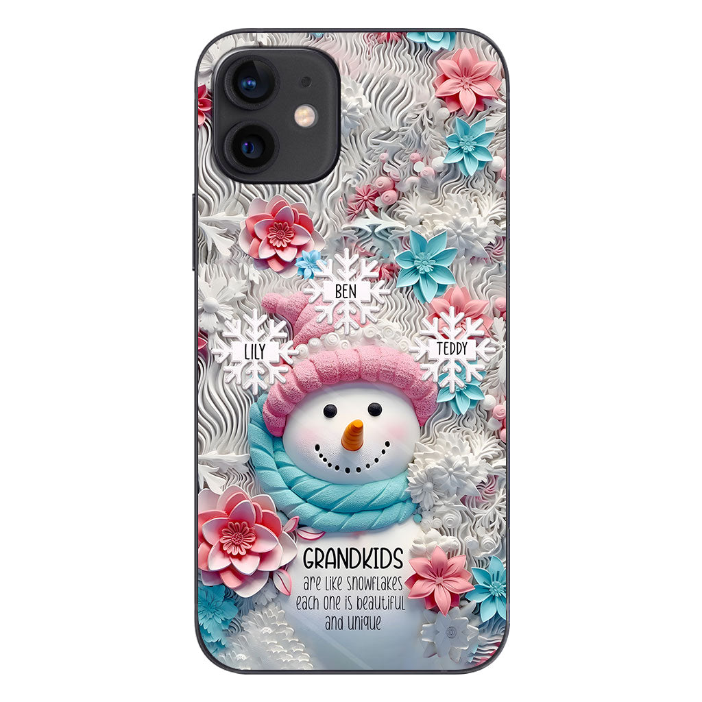 Grandkids Are Like Snowflakes - Gift for grandma - Personalized Phone Case