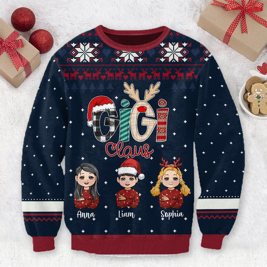 Gigi Claus - Personalized Grandma Ugly Sweater