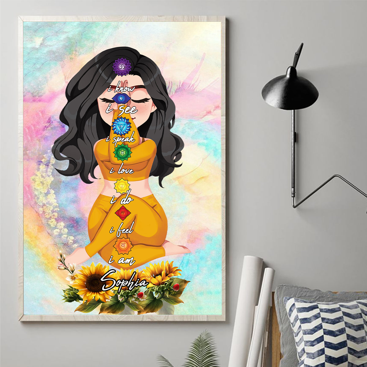 I know I See I Speak I Love I Do I Feel I Am - Personalized Yoga Canvas And Poster