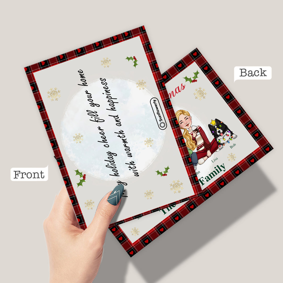 Merry Christmas - Personalized Family Greeting Card