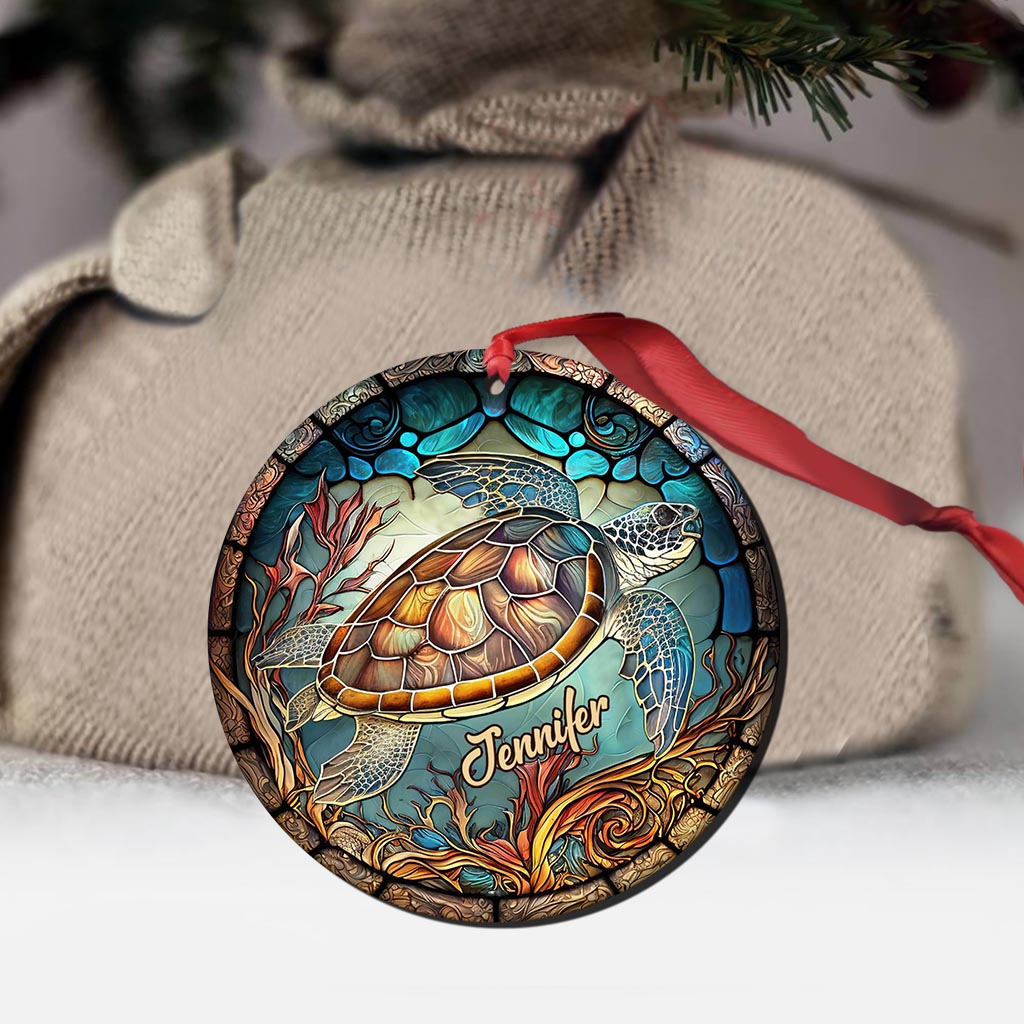 Love Turtles - Personalized Turtle Ornament