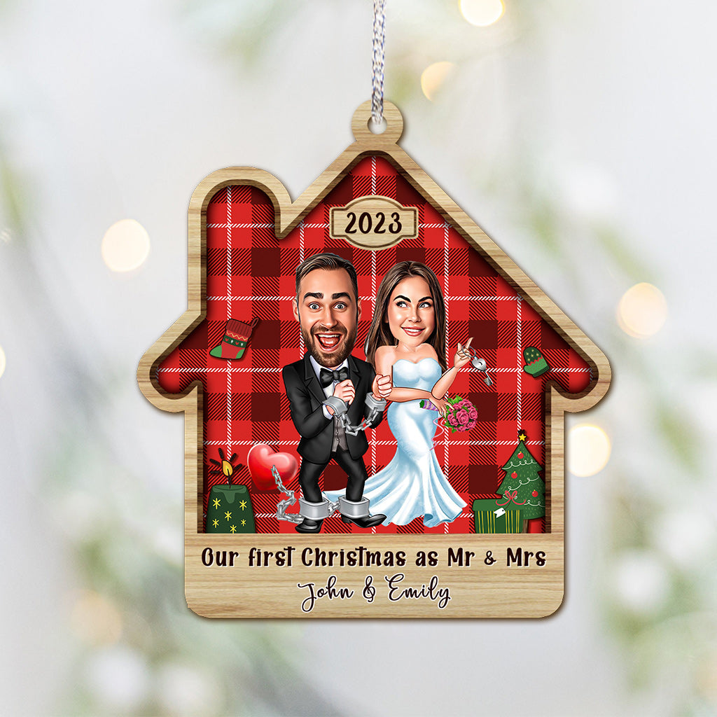 Our First Christmas - Personalized Husband And Wife Ornament