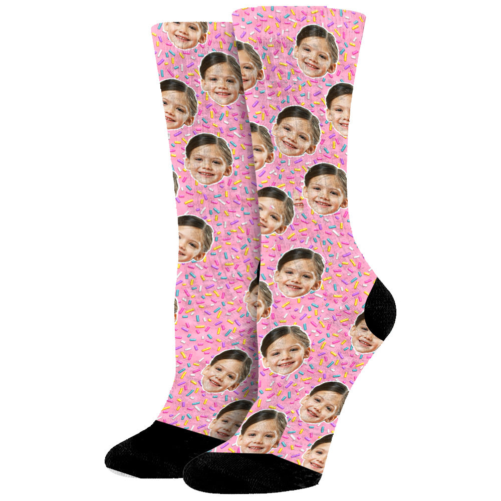 Custom Face Sweet Candy - Personalized Daughter Socks