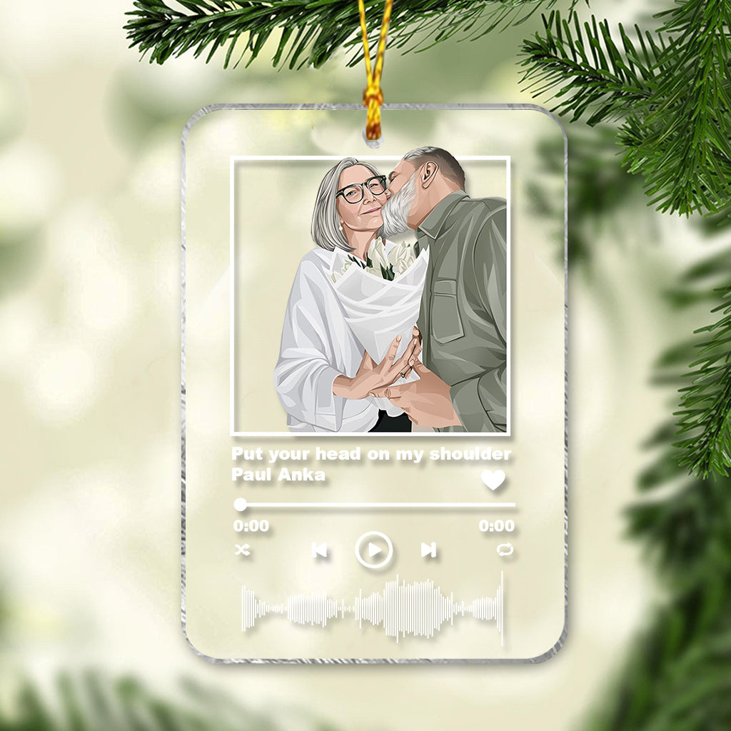 Our Favorite Song - gift for husband, wife - Personalized Transparent Ornament