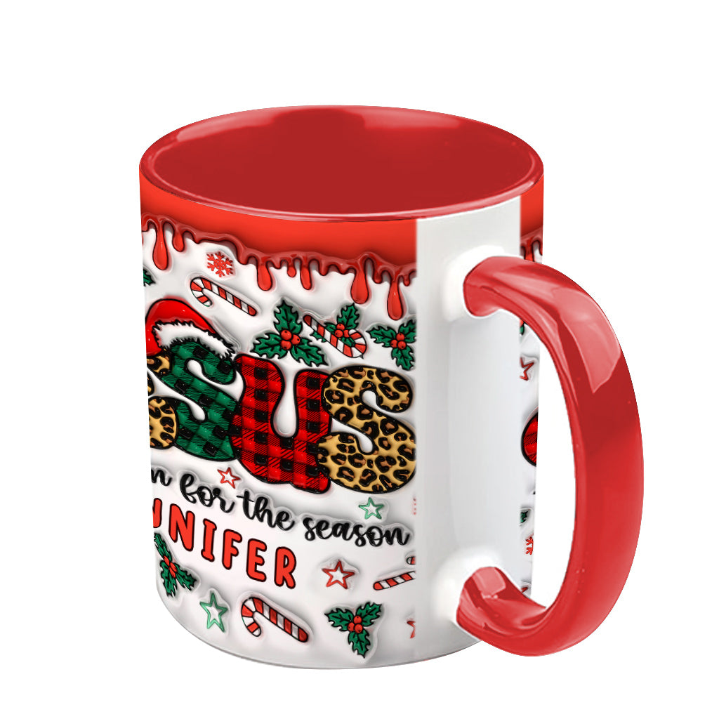 The Reason For The Season - Personalized Christian Accent Mug