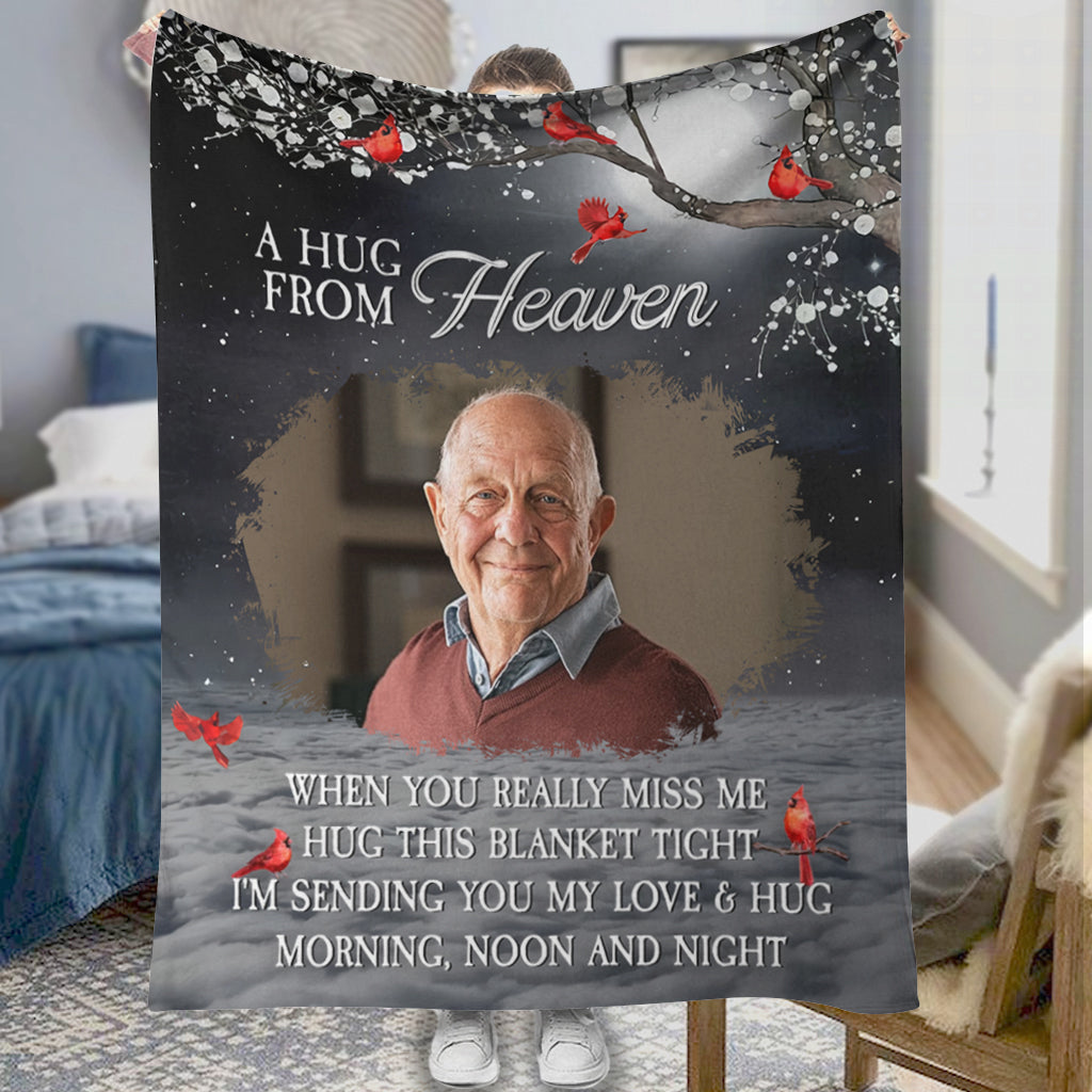A Hug From Heaven - Personalized Memorial Blanket