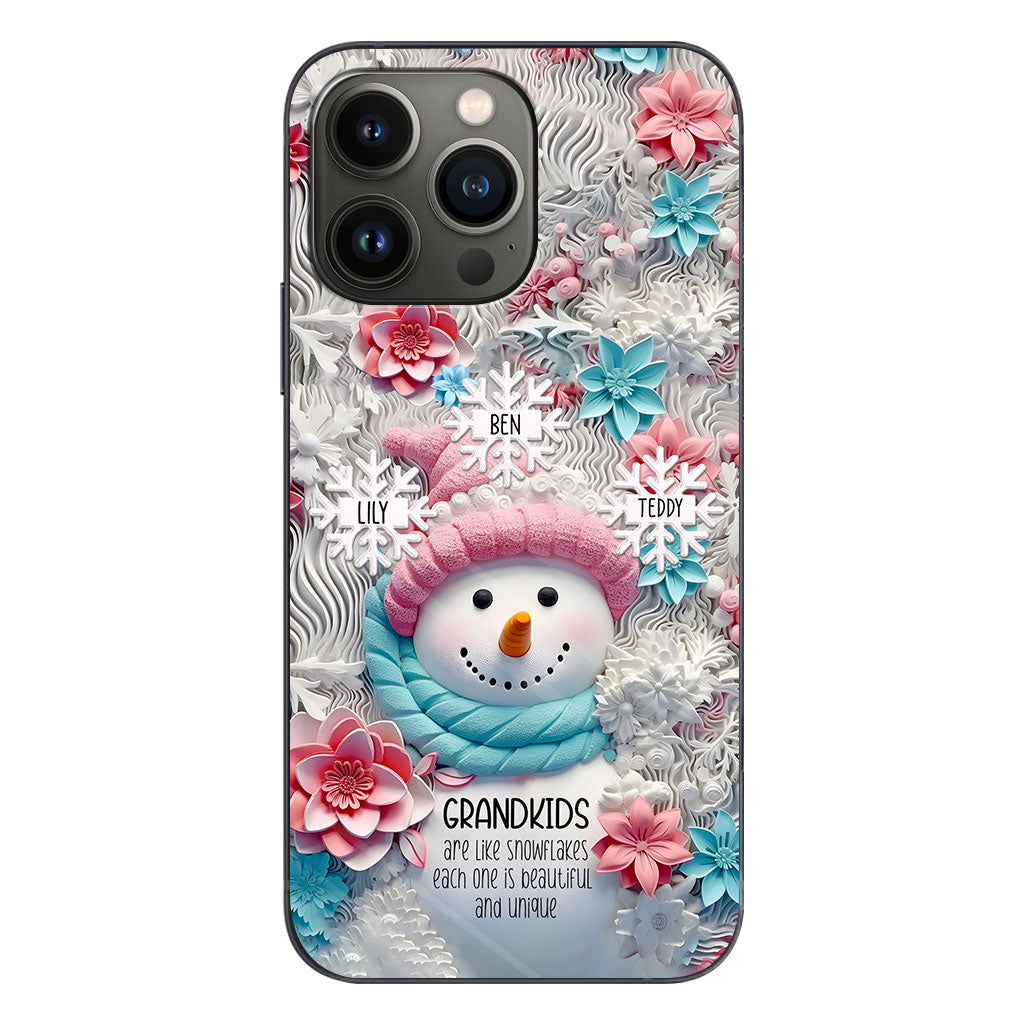 Grandkids Are Like Snowflakes - Gift for grandma - Personalized Phone Case