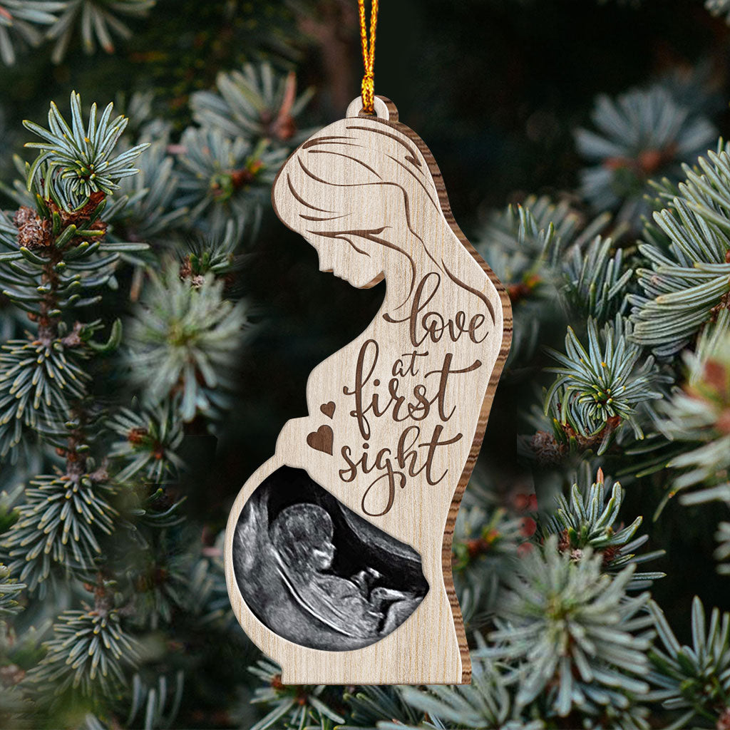 Love At First Sign - Personalized Pregnancy Ornament