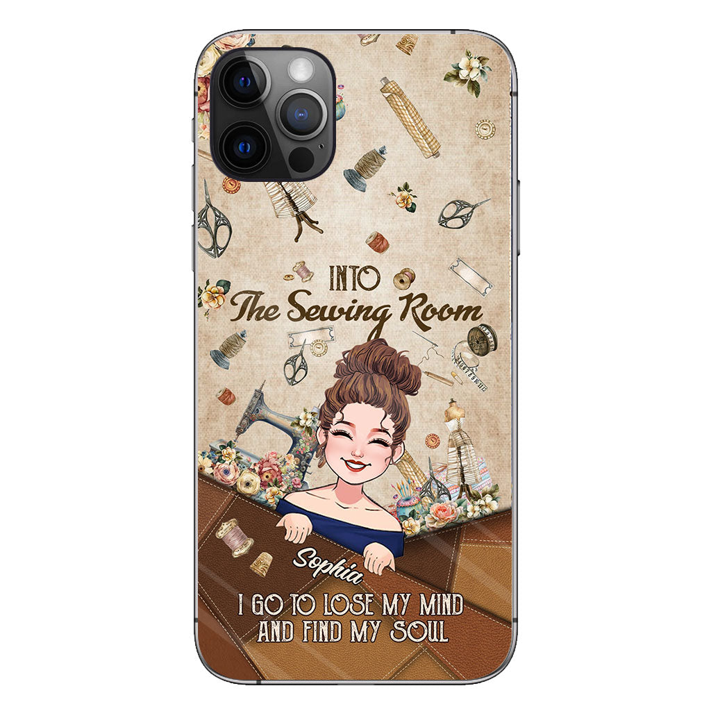 And Into The Sewing Room I Go - Personalized Sewing Phone Case