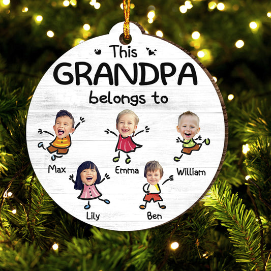 This Grandpa Belongs To - Personalized Grandpa Ornament