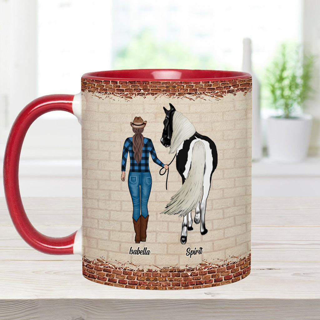 Just A Girl Who Loves Horses - Personalized Horse Accent Mug