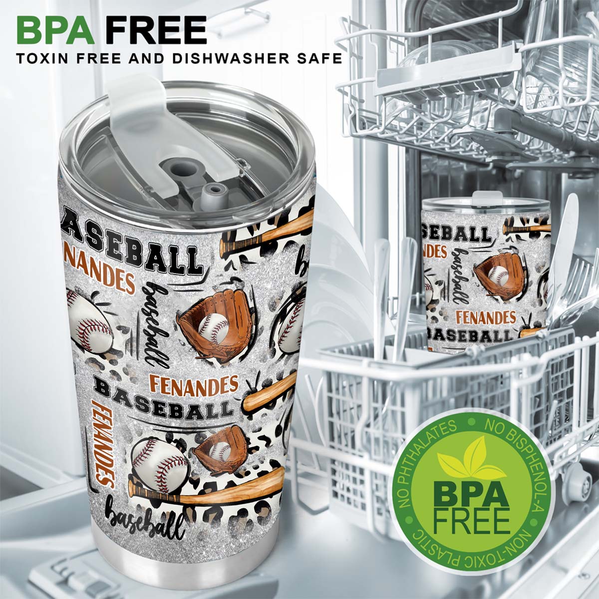 In My Baseball Era - Personalized Baseball Tumbler