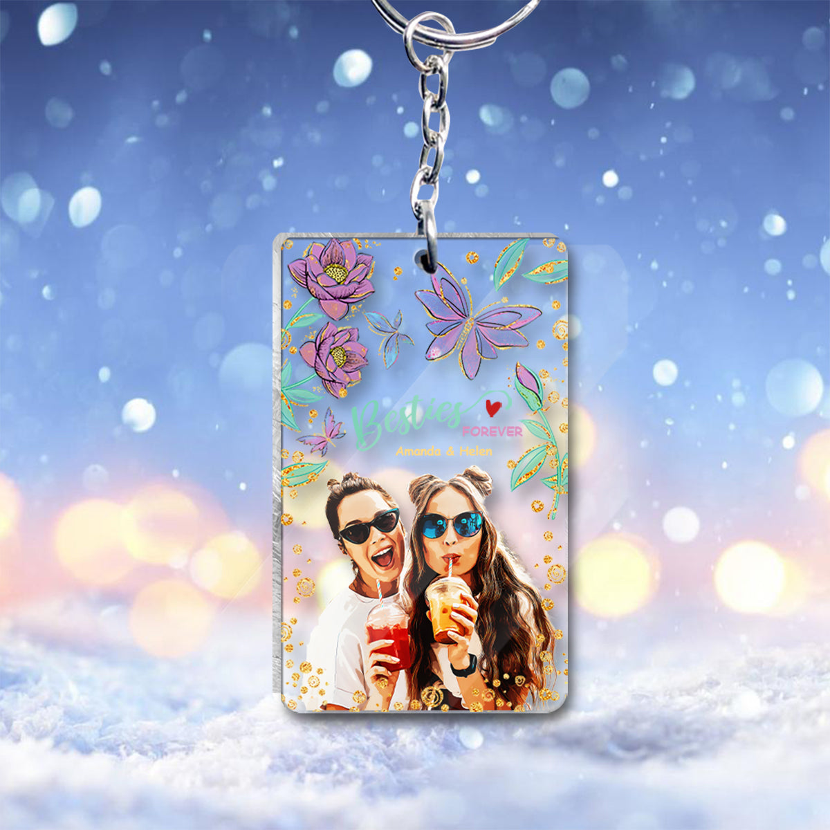 Besties Forever - Personalized Bestie Keychain