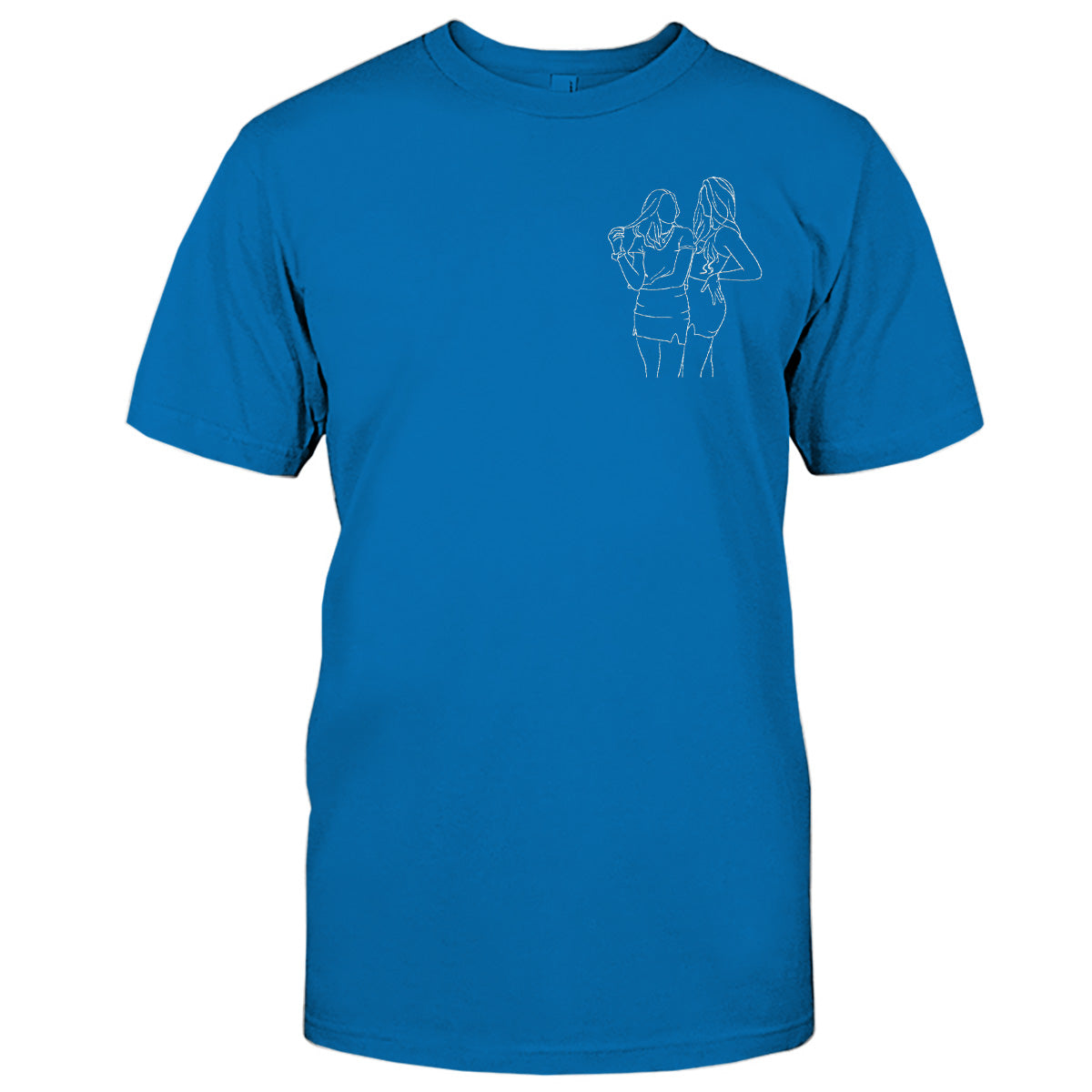 Custom Line Art - Personalized granddaughter Embroidered T-shirt