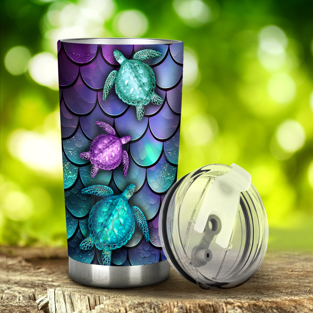 Beach Please Sea Turtle - Personalized Sea Lover Tumbler