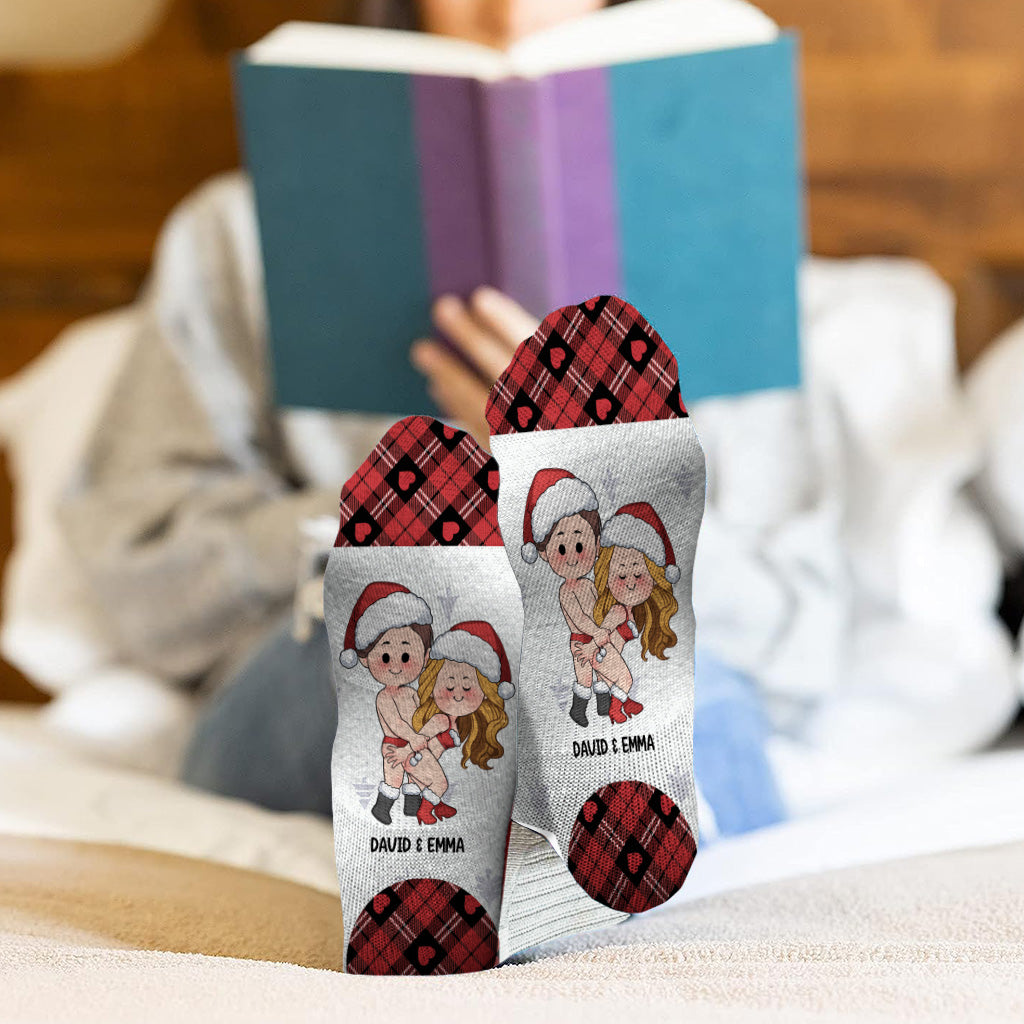 All I Want For Christmas Is You - gift for husband, wife, boyfriend, girlfriend - Personalized Socks