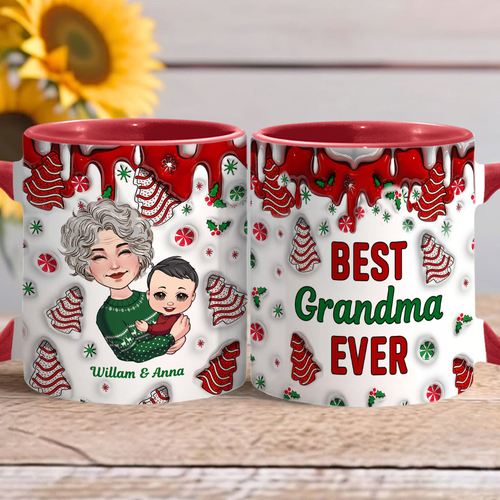 Best Grandma Ever - Gift for grandma - Personalized Accent Mug